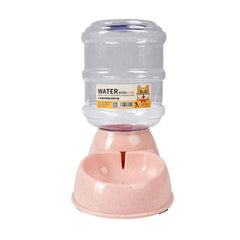 Automatic 3.8L Water Feeder Pet Dog Cat Puppy Dispenser Feeder Bowl Bottle - Pink