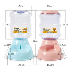 Automatic 3.8L Water Feeder Pet Dog Cat Puppy Dispenser Feeder Bowl Bottle - Pink