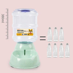 Automatic 3.8L Water Feeder Pet Dog Cat Puppy Dispenser Feeder Bowl Bottle - Pink