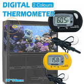 Aquarium Thermometer LCD Digital Aquarium Fish Tank Water Temperature Marine - Yellow