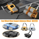 Four Wheel Abdominal Roller Automatic Rebound Ab Machine Home Fitness Equipment - Blue
