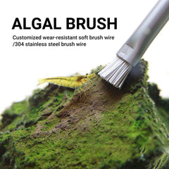 Algae Cleaning Brush for Stone Wood Aquarium Water Grass Landscaping - Stainless Steel Brush Wire-15cm