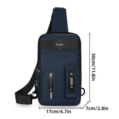 Casual Multifunctional Crossbody Bag for Men Travel Outdoor Hiking and Sports - Green