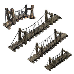 Resin Bridge Aquarium Decoration Fish Tank Accessories Shrimp Tortoise Climbing - Suspension Bridge-S