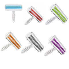 Pet Hair Remover Brush Dog Cat Fur Cleaning Roller Reusable Self Cleaning Tool - Blue