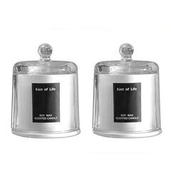 2Pcs Smokeless Glass Aromatherapy Candles Scented Gift Set for Relaxation - Freesia