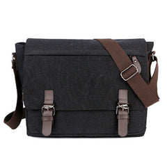 Canvas Messenger Shoulder Bag Large Capacity Crossbody Travel Work Handbag