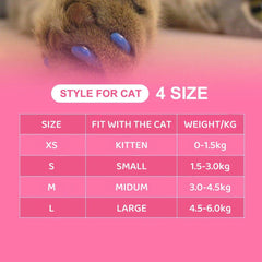 100PCS Anti Scratch Paw Covers for Cats and Kittens Nail Protector Soft Paw - Flat-L