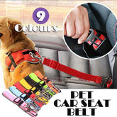 Adjustable Pet Harness Lead for Car Travel with Clip Attachment Nylon Restraint Strap - Dark Blue
