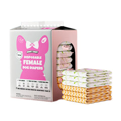 Disposable Female Dog Diapers Leakproof Breathable with Colour Indicator - L 34-54cm