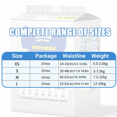 Male Disposable Dog Diapers Leakproof Breathable with Colour Indicator - XS 14-33cm