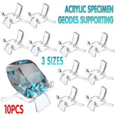 10pcs Acrylic Display Stands for Crystals Minerals Geodes Jewellery Ornament Holder - M 5.5X4.5X5cm