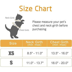 Adjustable Pet Harness and Leash Set for Cat Dog Escape Proof Reflective Vest - XS