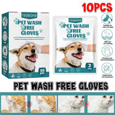 10XPet Cat Dog Dry Washing Gloves Bath Remove Odor Cleaning Decontamination Care