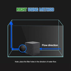 Eco-Aquarium Carbon Filter For Fish Tank Water Purifier Cube Aquarium Cleaner - 10X10X5CM