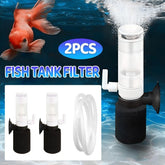 Compact Mini Aquarium Filter 3 in 1 Water Filter Aerator for Fish Tanks Quiet