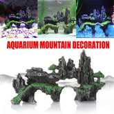 Aquarium Decoration Rock Cave Stone Ornament Fish Tank Mountain View Decor