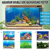 Aquarium Background Fish Tank Wallpaper Double Sided Decoration Sticker Paper - J-30cmx62cm