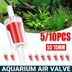 5/10Xcheck Valve Fish Tank Aquarium Air Pump Silicone Non-Return One Way Airline - 5PCS