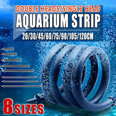 Flexible Aquarium Air Stone Oxygen Diffuser Strip for Fish Tank Aeration System - 45cm Single-inlet