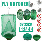 6PCS Reusable Hanging Fly Trap Net Cage Insect Catcher for Garden Farm Outdoor Use