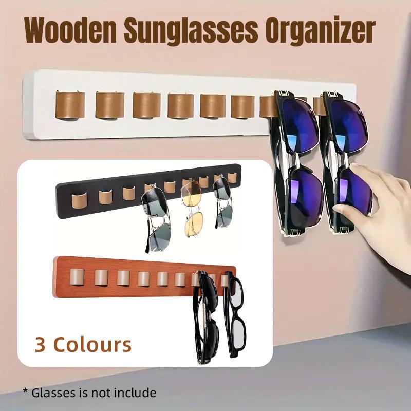 Wall Mount Glasses Storage Rack for Sunglasses Organizer Home Display Rack - Black