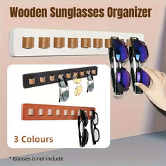 Wall Mount Glasses Storage Rack for Sunglasses Organizer Home Display Rack - Black