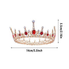 Vintage Princess Wedding Crown Hair Accessories Bridal Round Tiara Headpiece
