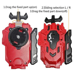 B-88 Beylauncher Beyblade String Launcher Ripper Red Blue Black - Black