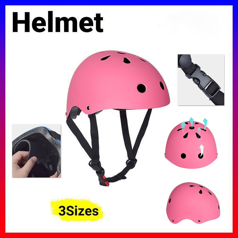 Pink Bike and Skate Helmet Adjustable Headgear for Youth and General Use - L