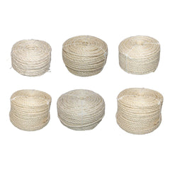 Vintage Burlap Rope Woven DIY Cat Climbing Scratch Rope 6-8mm Home Decoration - 6mm x 15m