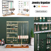 Jewelry Display Rack Earrings Organizer Stand for Jewelry Hangers Storage Holder - White