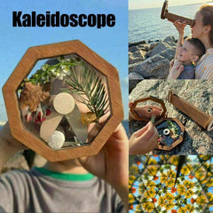 Handmade Wooden DIY Kaleidoscope Kit Outdoor Craft Toy Gift for Early Learners