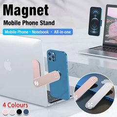 Side Mount Clip Phone Holder for Laptop Adjustable Portable Screen Bracket - Blue