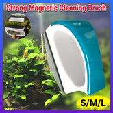 Magnetic Fish Tank Brush Algae Magnet Aquarium Cleaning Glass Aquatic Cleaner - S
