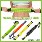Muscle Roller Stick Full Body Fitness Massage Tool for Home and Gym Use - Black