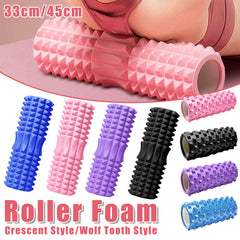 High Density EVA Foam Roller Yoga Massage Stick for Fitness - Crescent Style Blue-45cm