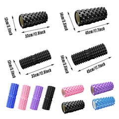 High Density EVA Foam Roller Yoga Massage Stick for Fitness - Crescent Style Pink-45cm