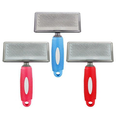 L Size Hair Shedding Grooming Trimmer Comb Brush Slicker Undercoat Rake Pet Dog Cat - Red