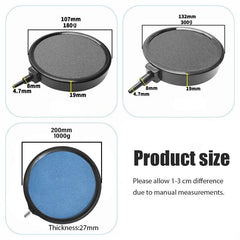 Air Bubble Disk Stone Aquarium Aerator Fish Tank Pump Hydroponics Oxygen - 10cm