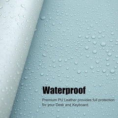 Leather Mouse Pad 30x25.5cm Waterproof Gaming Desk Mat Anti Slip Rubber Mousepad - Black