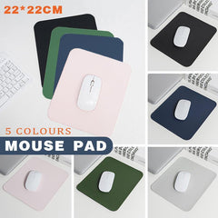 Pu Leather Gaming Mouse Pad Desk Mat Anti-Slip Speed Mousepad 22X22Cm Waterproof - Pink