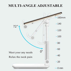 Foldable Adjustable Universal Desk Stand Holder For Mobile Phone Tablet Portable - Black