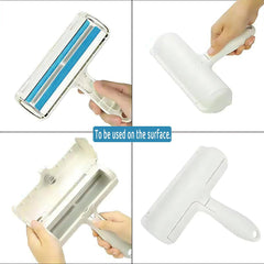 Pet Hair Remover Brush Dog Cat Fur Cleaning Roller Reusable Self Cleaning Tool - Green