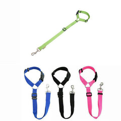 Adjustable Pet Dog Car Clip Lead Harness Strap for Vehicle Travel Restraint Use - Yellow