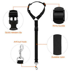 Adjustable Pet Dog Car Clip Lead Harness Strap for Vehicle Travel Restraint Use - Yellow