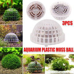 3pcs Aquarium Plastic Moss Ball Fish Decoration Aquatic Plant Accessories