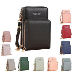 Women Crossbody Phone Purse Touch Screen Bag Rfid Blocking Wallet Shoulder Strap - Pink
