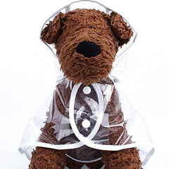 Puppy Waterproof Pet Dog Raincoat Jacket Clothes Vest Rain Coat Outdoor Hoodies White - M