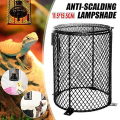 Round Reptile Heat Lamp Light Bulb Mesh Cage Protector Enclosure 11.5X15.5Cm Au
